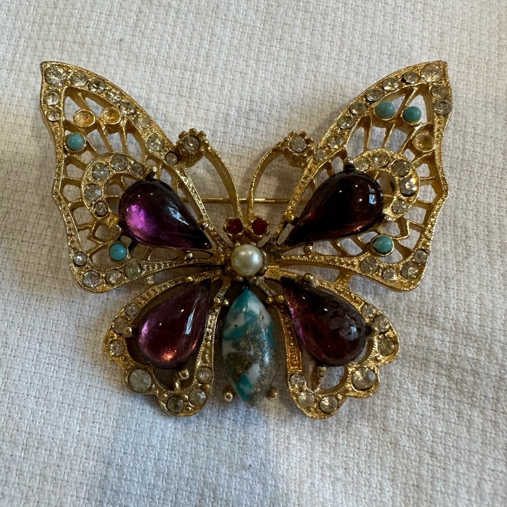 Vintage Butterfly Brooch by Art